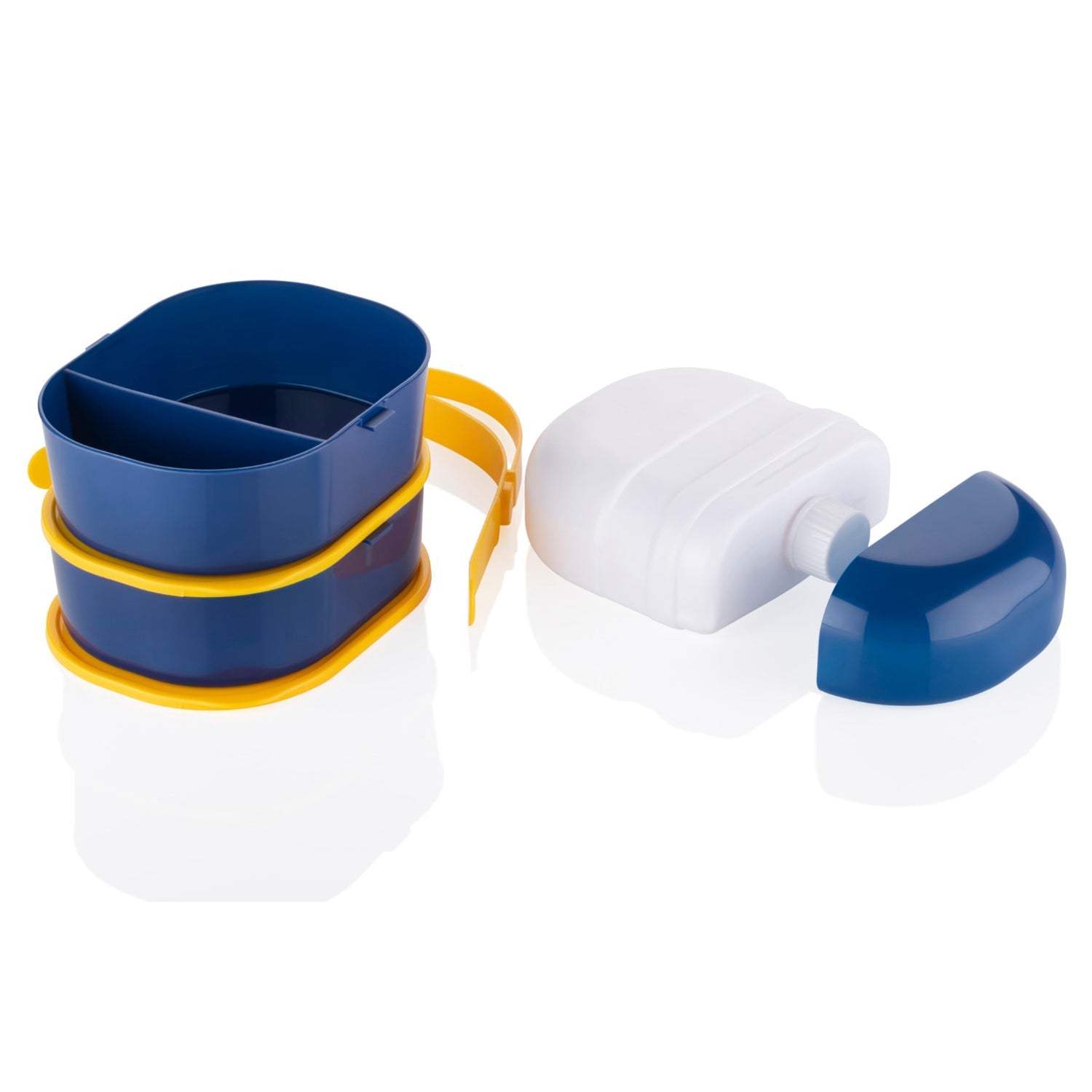 7158 Mr. Chef Smart Lunch Box Capsule shape strap-on lunch box with water bottle and handle DeoDap 7158 Mr. Chef Smart Lunch Box Capsule shape strap-on lunch box with water bottle and handle DeoDap